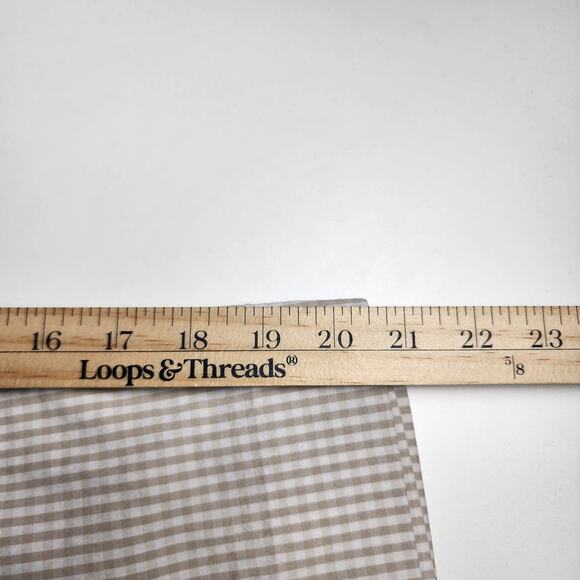 Jaclyn Smith Pants Sport Gingham Capri Cream and white cottage prarie coquette - Picture 5 of 7